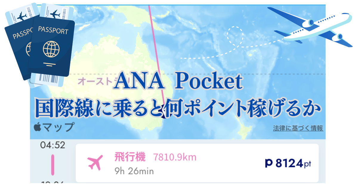 ANA Pocket 国際線に乗ると何ポイント稼げるか